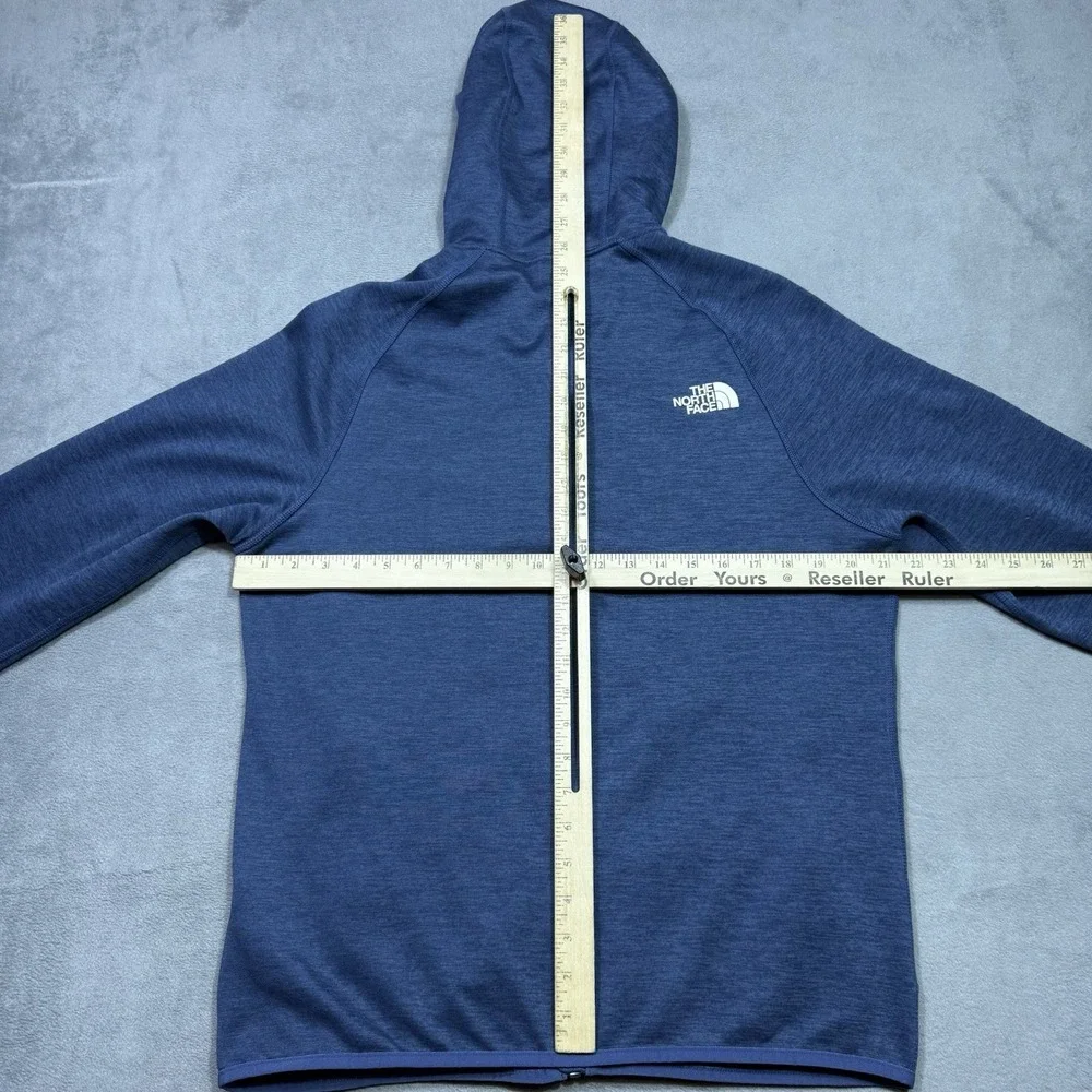 The North Face Hoodie Mens M Canyonlands Full Zip Fleece Navy Heathered Hiking